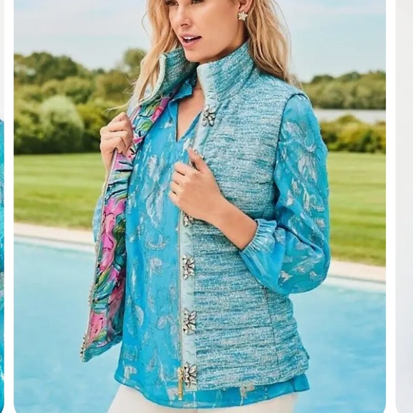 NWT Lilly Pulitzer Galiana silk top M - Picture 2 of 5